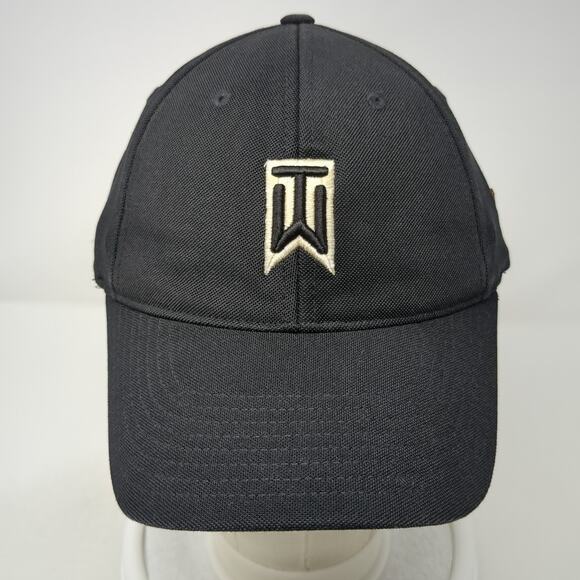 Tiger Woods One Fitted Hat Black One Size Embroidered Swoosh Nike - Picture 2 of 9